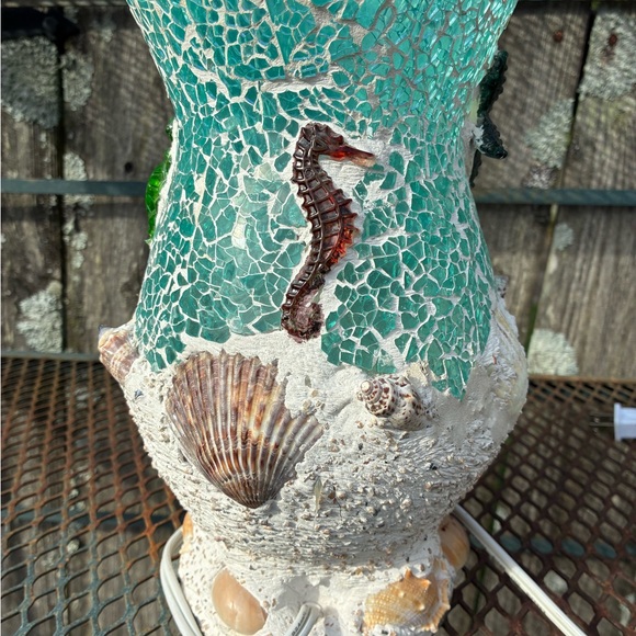 Mosaic Turtle and Shell Accent Lamp - Picture 7 of 10